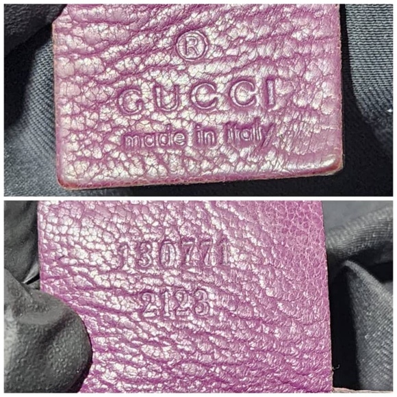 Authentic GUCCI Plum Leather GG Logo Blondie Hobo Bag Burgundy - Picture 13 of 14